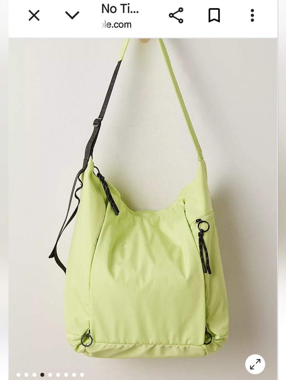 Free People  Movement No Time Zones Carryall Tote Bag 🤍 WHIP LIME | NWT
